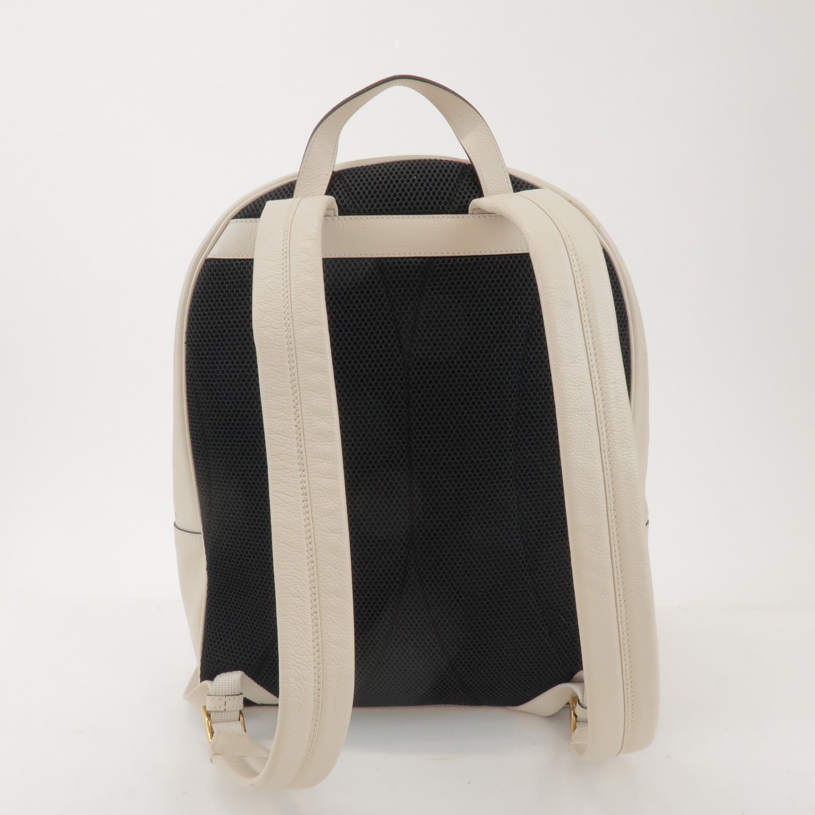 GUCCI Sherry Vintage Logo Leather Backpack Ivory 547834