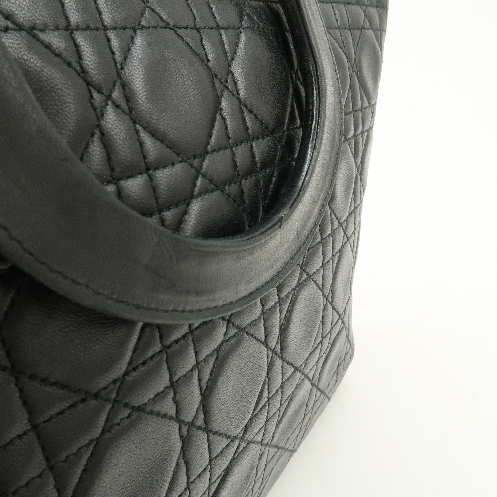 Christian Dior Canage Lady Dior Leather Large Hand Bag Tote Bag