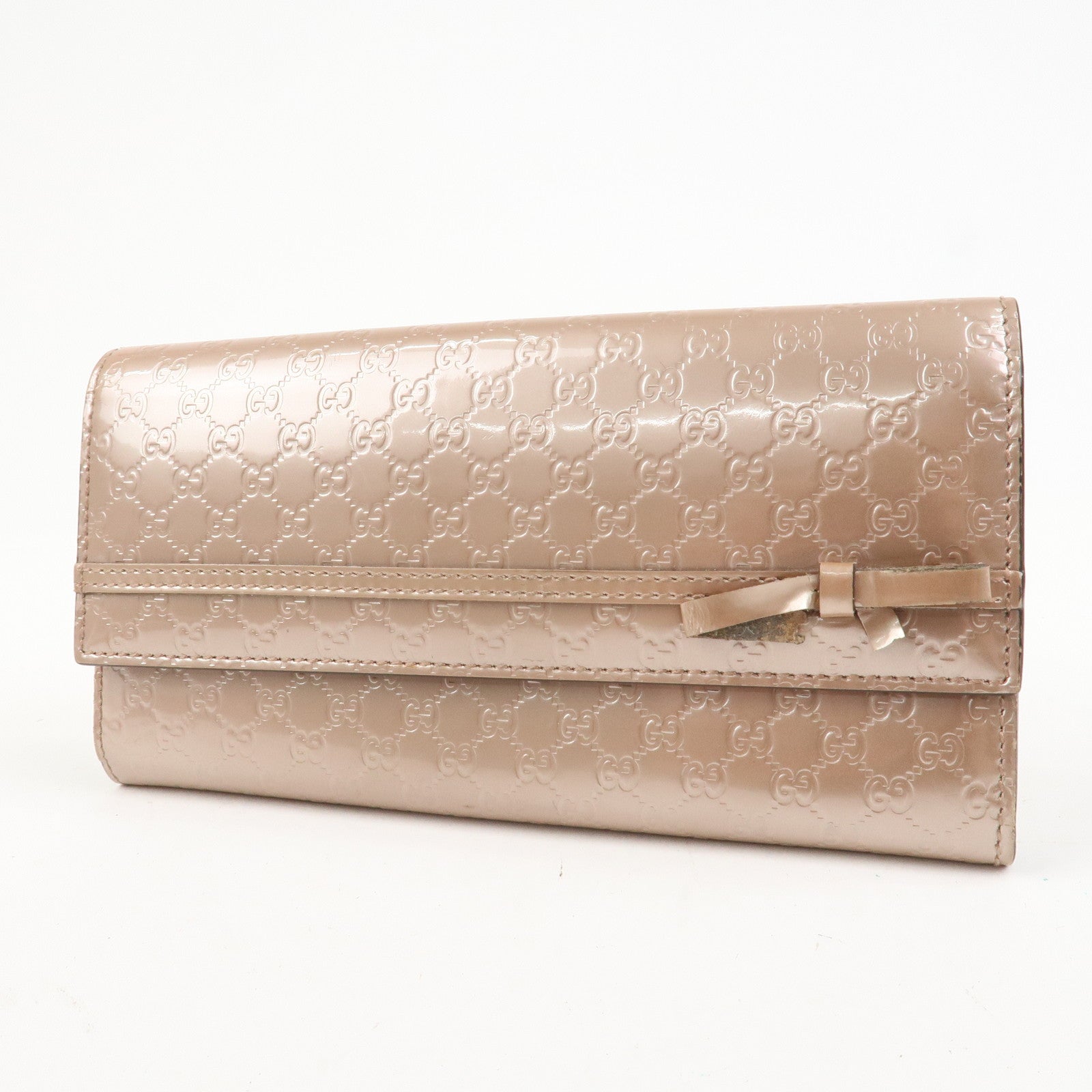 GUCCI Micro Guccissima Guccissima Set of 2 Long Wallet Pink Beige Pink