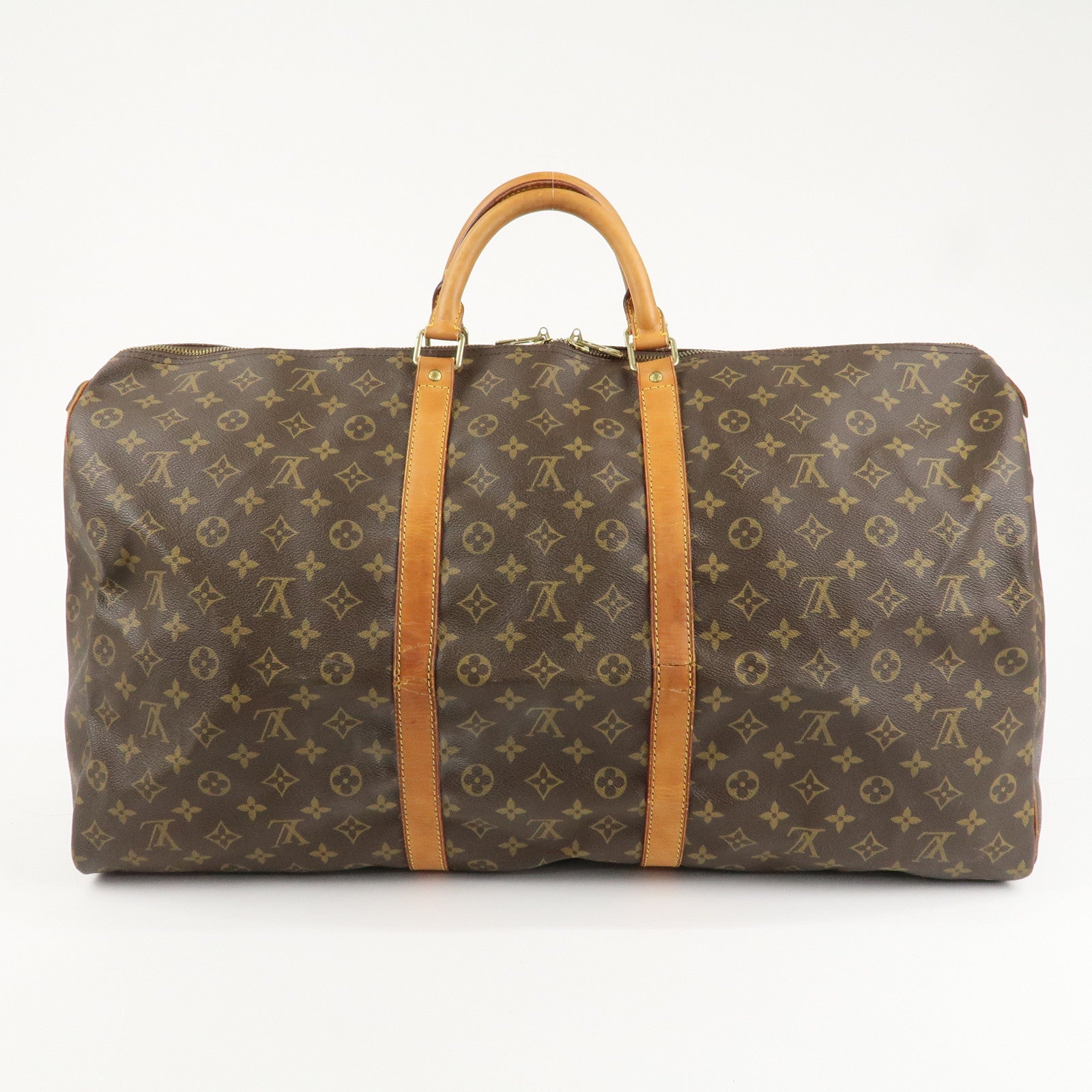 Louis Vuitton Monogram Keep All 60 Boston Bag Brown M41422 Used