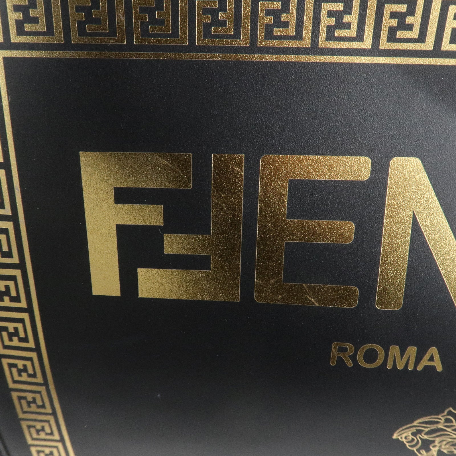 FENDI VERSACE FENDACE Leather Sunshine Medium Tote Bag 8BH386 Used