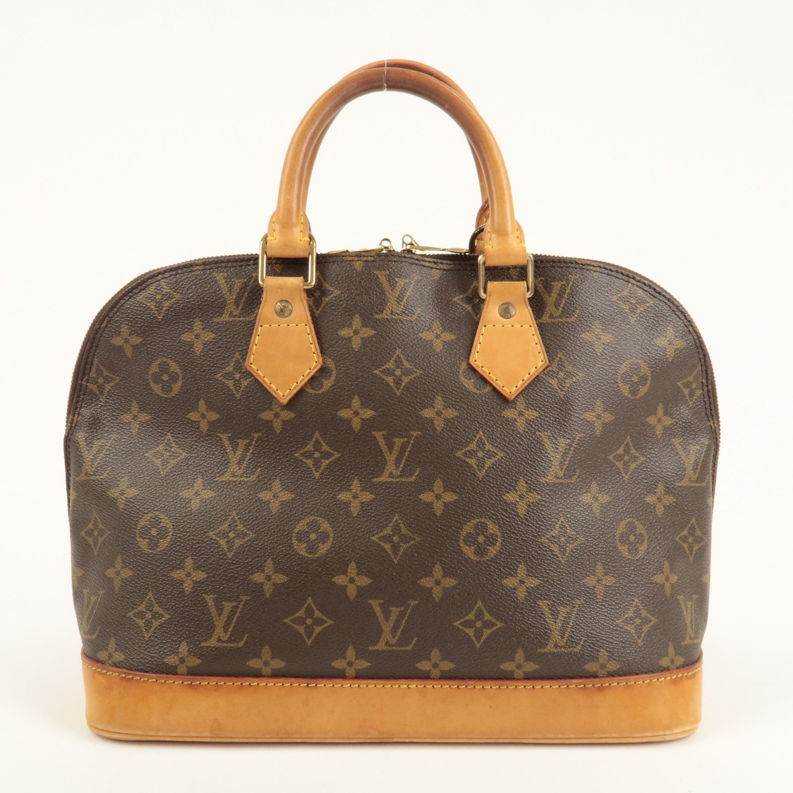 Louis Vuitton Monogram Alma Hand Bag Brown M51130 Used