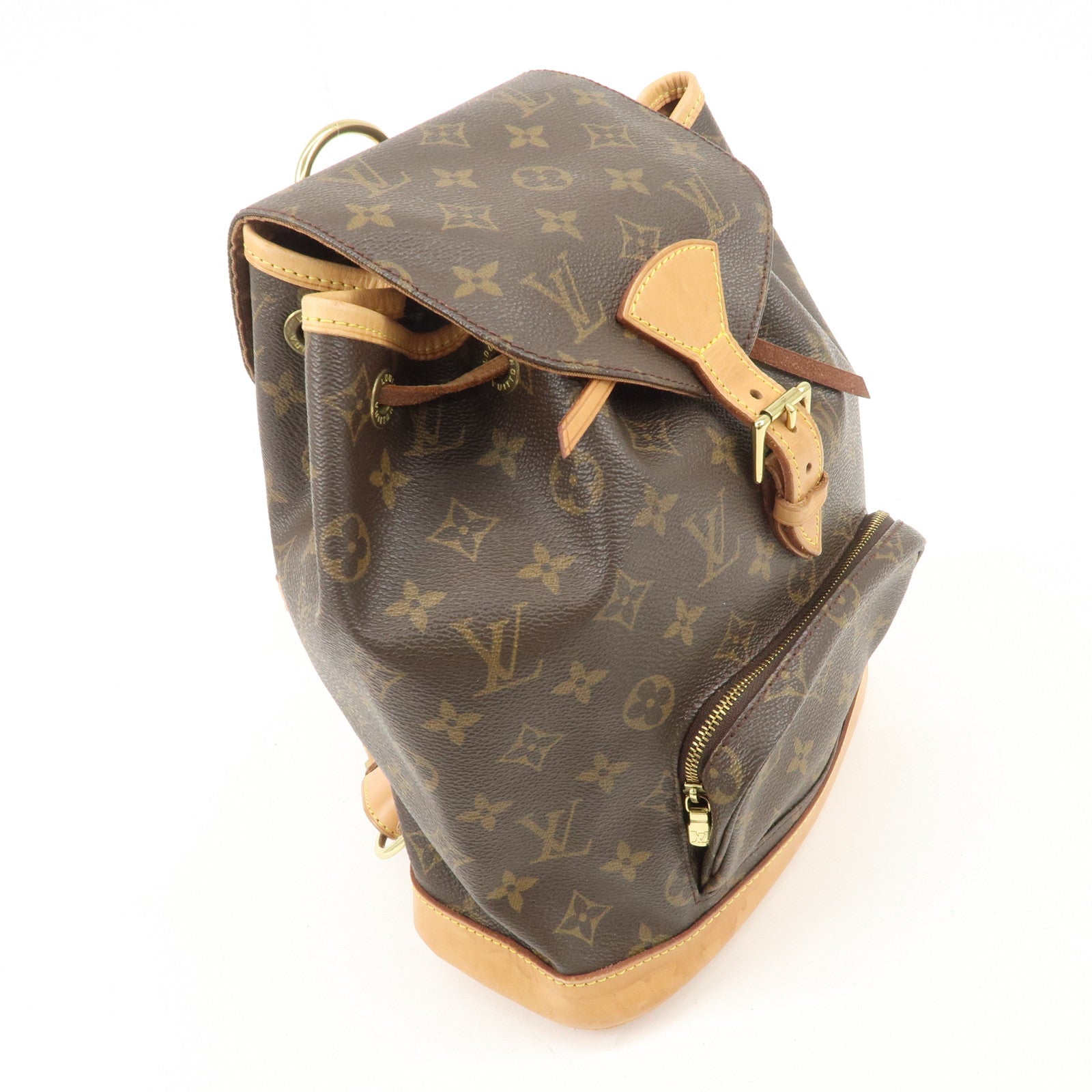 Louis Vuitton Monogram Montsouris MM Back Pack Brown M51136 Used
