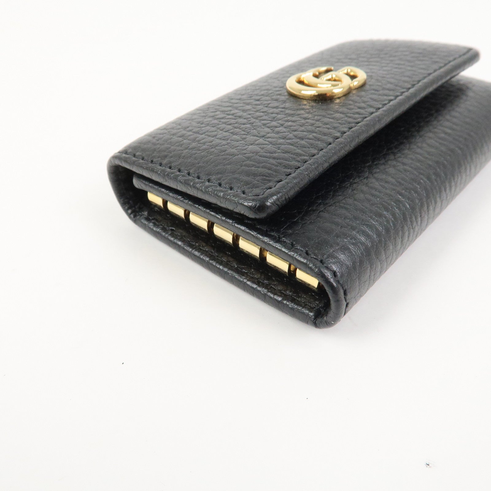 GUCCI GG Marmont Logo Leather 6 Key Case 456118
