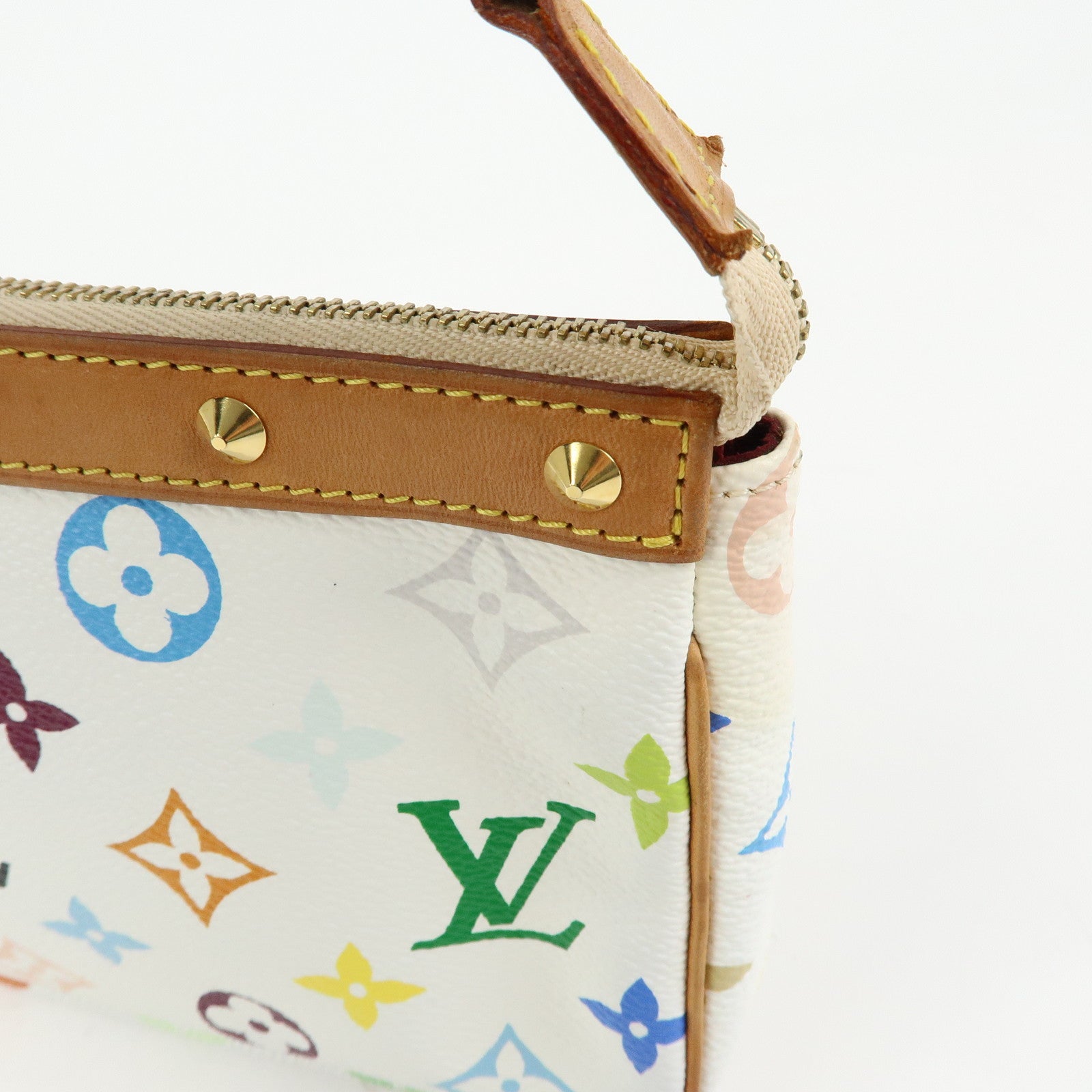 Louis Vuitton Monogram Multicolor Pochette Accessoires Blanc M92649