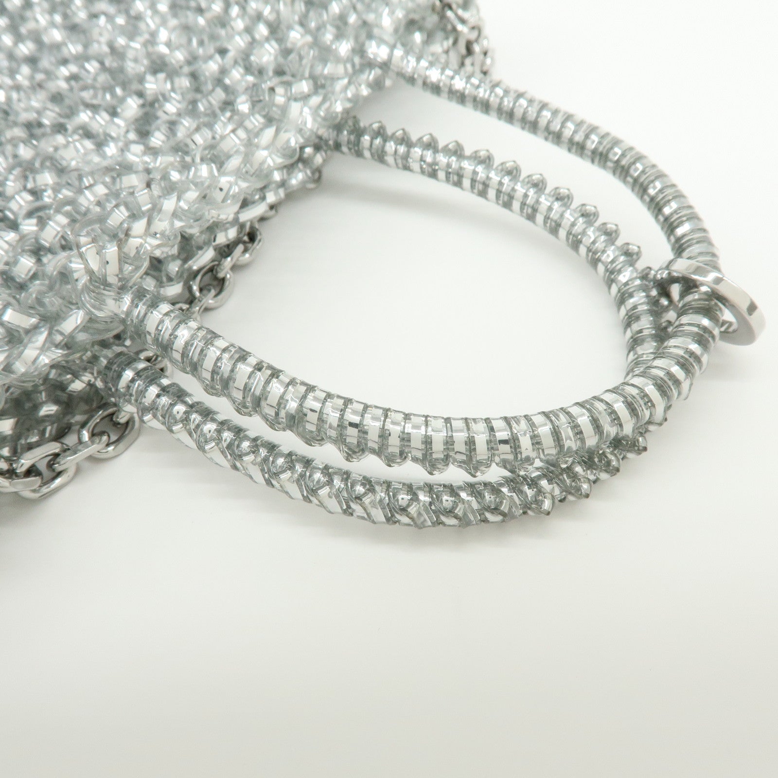 ANTEPRIMA PVC 2Way Bag Hand Bag Shoulder Bag Silver