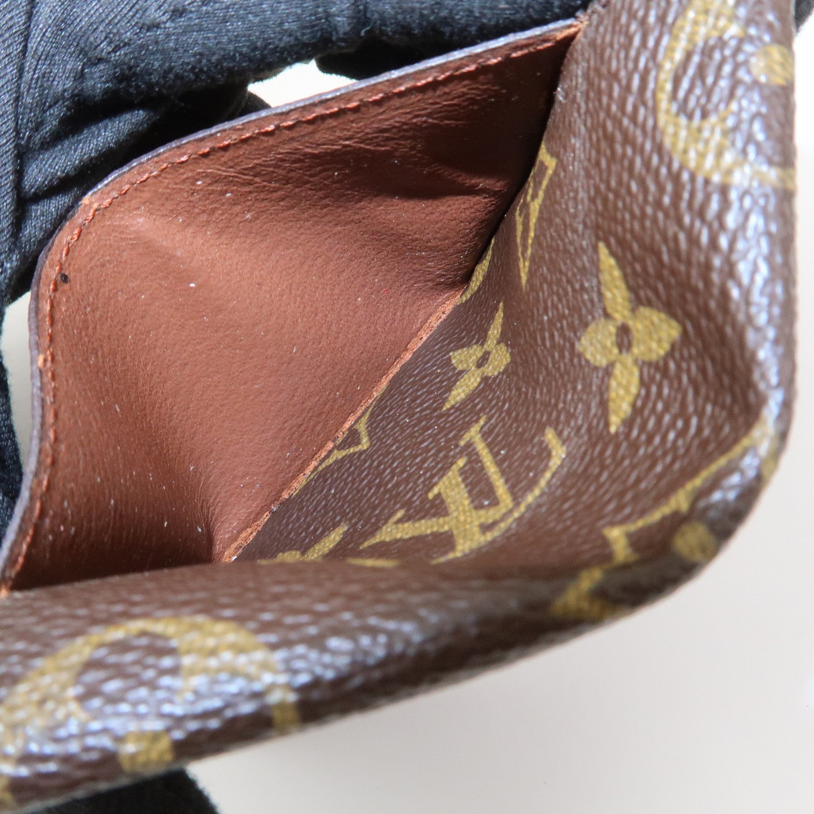Louis Vuitton Monogram Canvas Leather Card Case Card Holder Brown