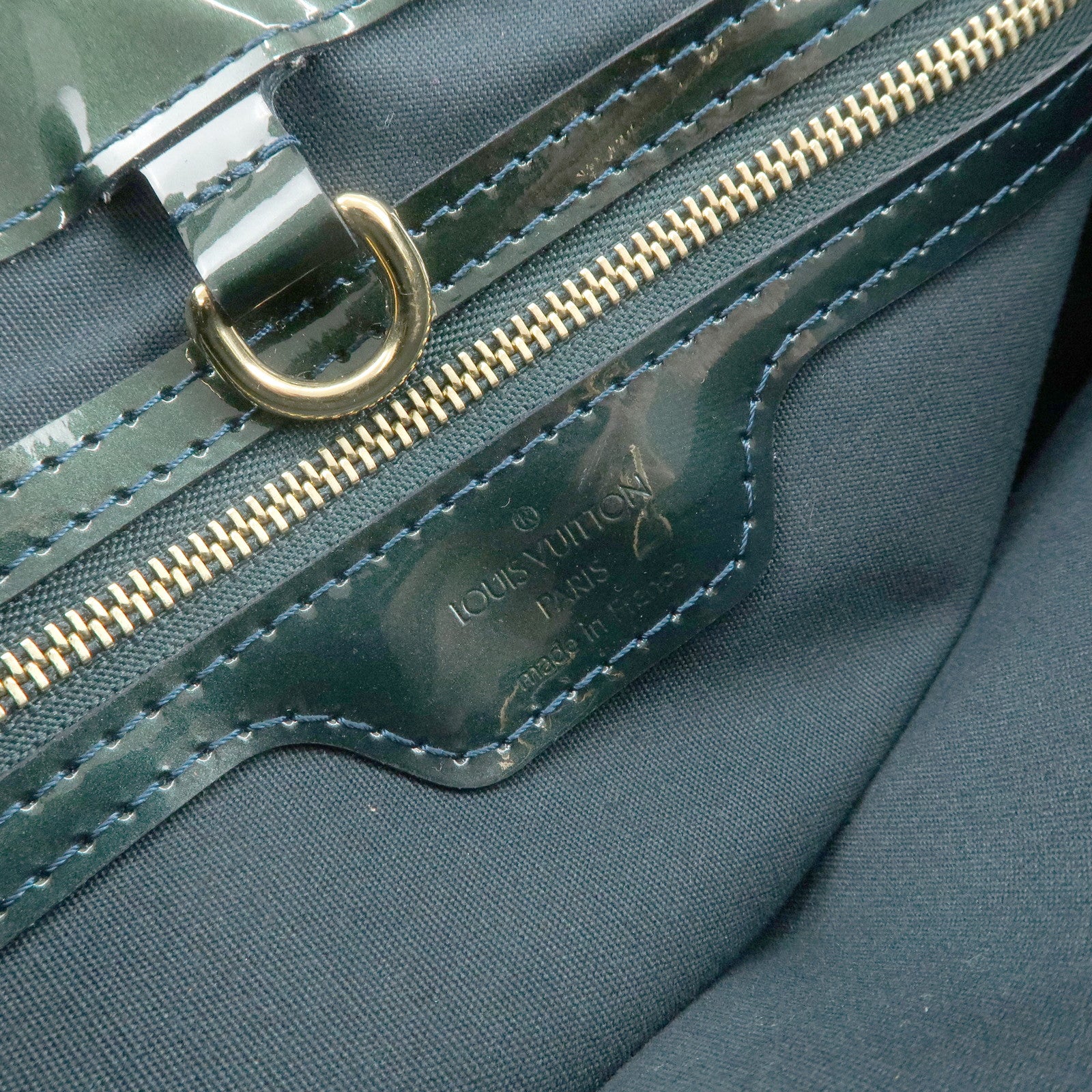 Louis Vuitton Monogram Vernis Wilshire PM Hand Bag Bleu Nuit M93684