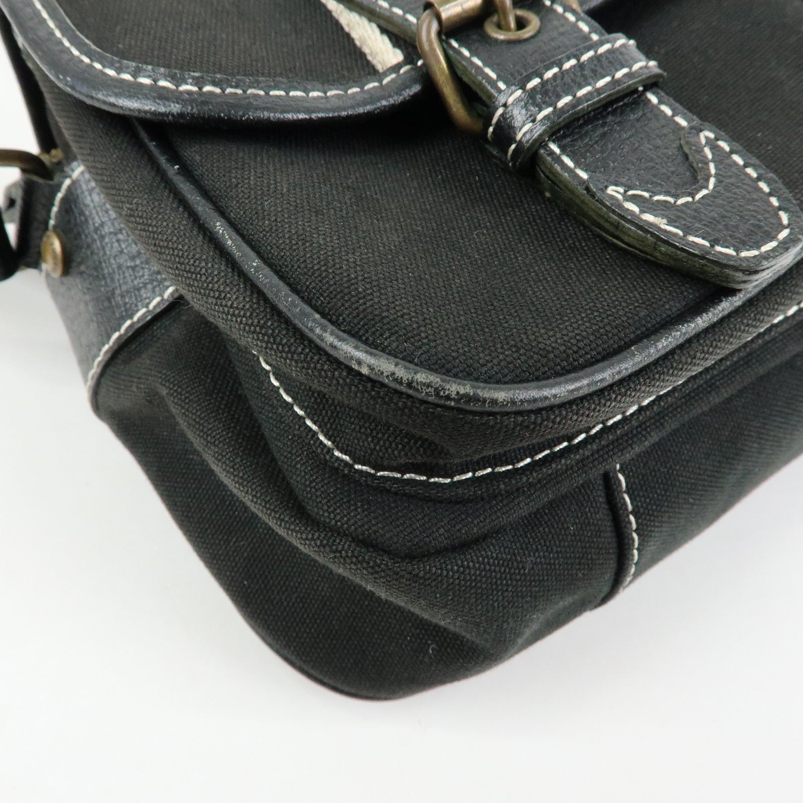 BURBERRY blue Label Canvas Shoulder Bag Crossbody Bag Black