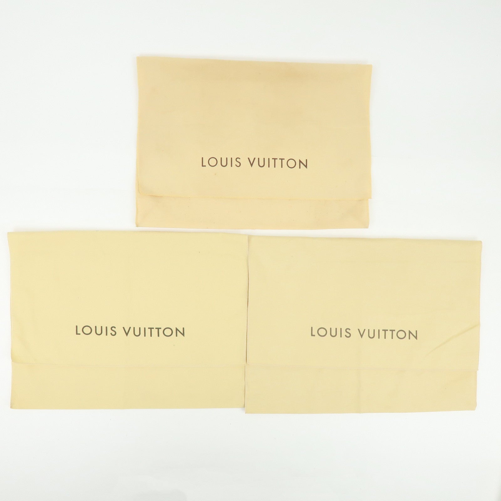 Loiuis Vuitton Set Of 13 Dust Bag Flap Style Beige Brown