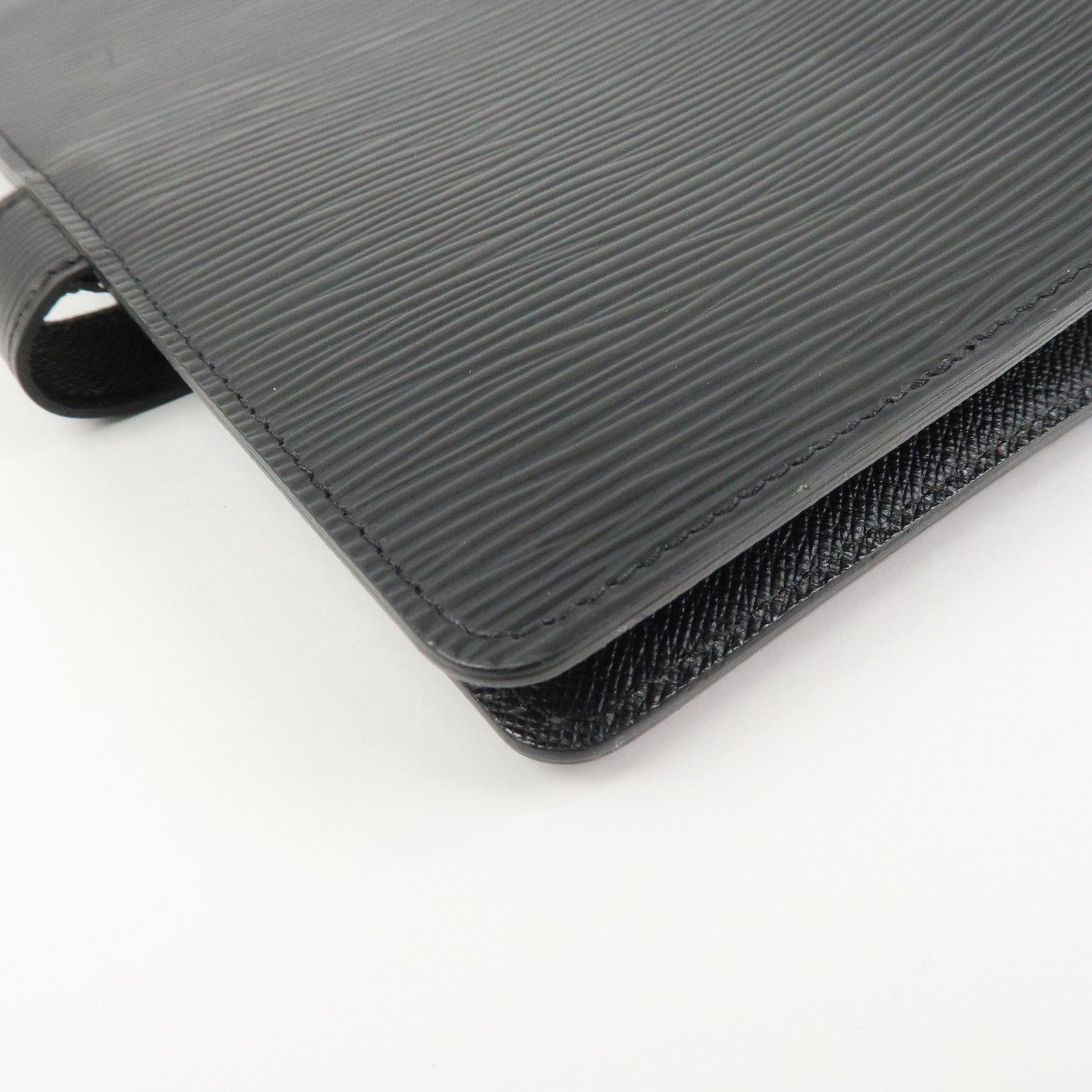 Louis Vuitton Epi Agenda MM Planner Cover Noir Black R20042