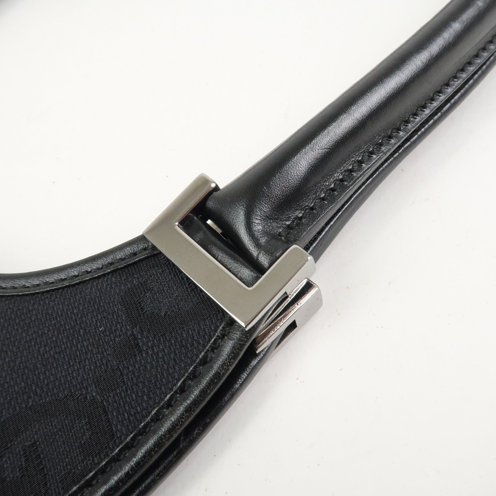 GUCCI Jackie GG Canvas Leather Shoulder Bag Hand Bag Black 002.1067