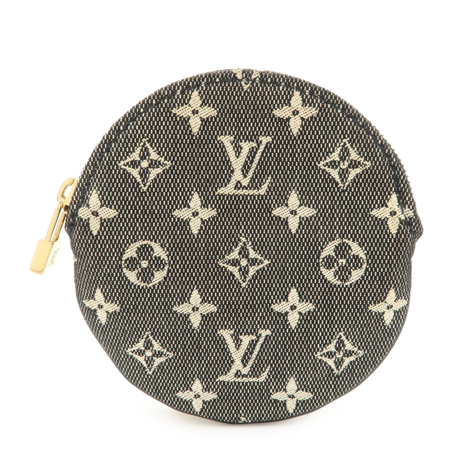 Louis Vuitton Monogram Mini Lin Porte Monnaie Round Coin Case M92453 Used