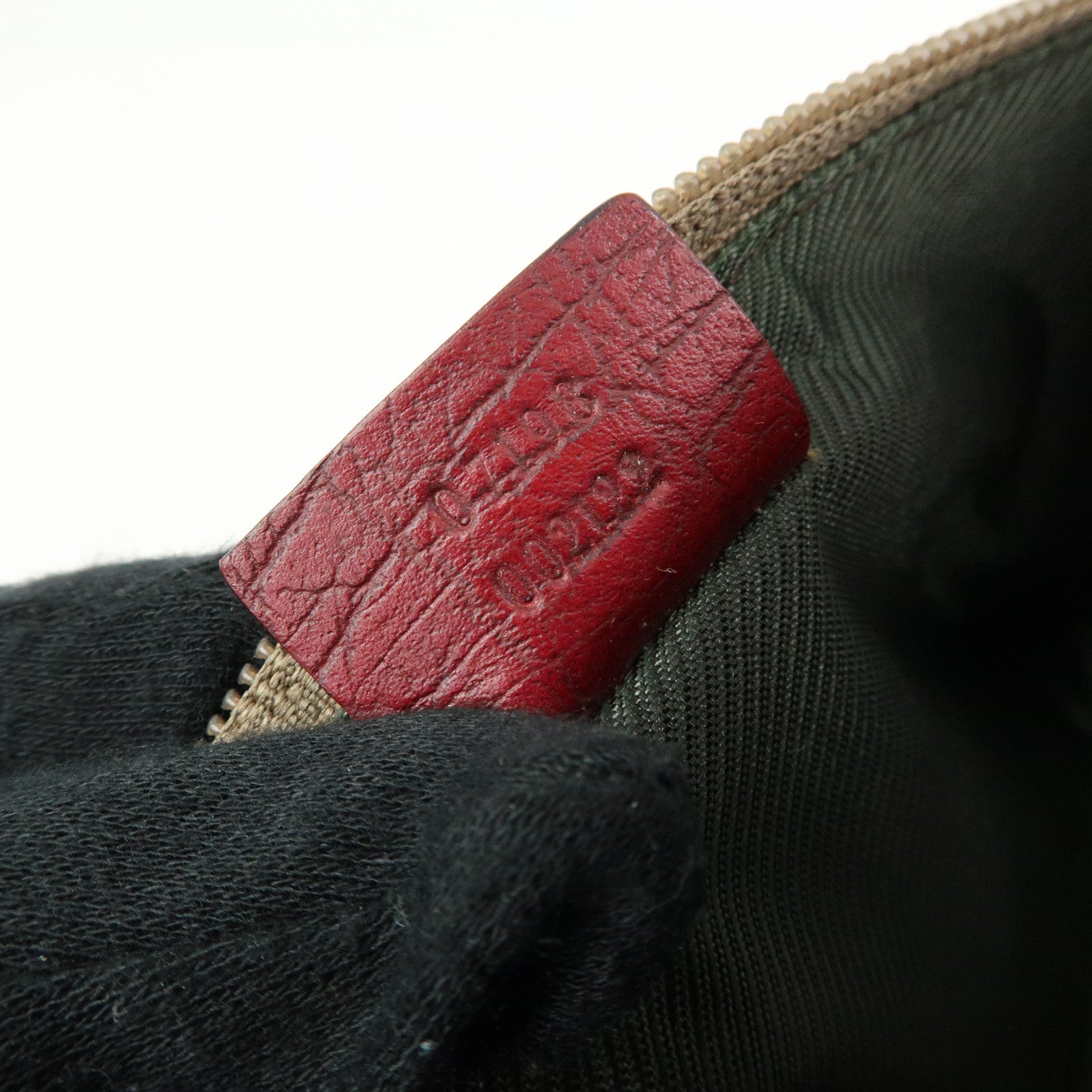 GUCCI Boat Bag GG Canvas Leather Hand Bag Accessory Pouch 07198