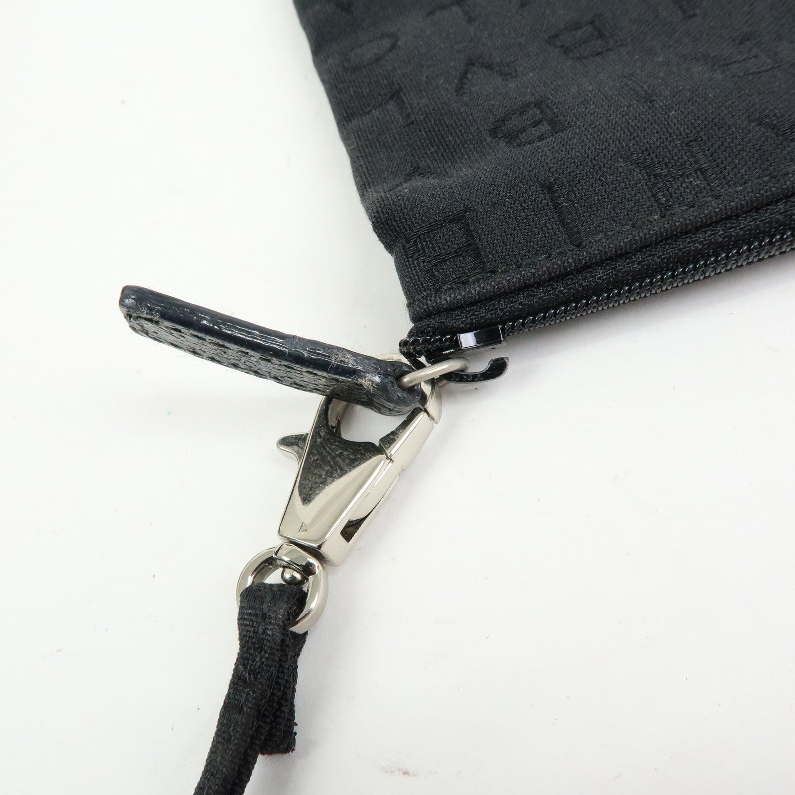 BVLGARI Logo Mania Canvas Leather Tote Bag Hand Bag Black