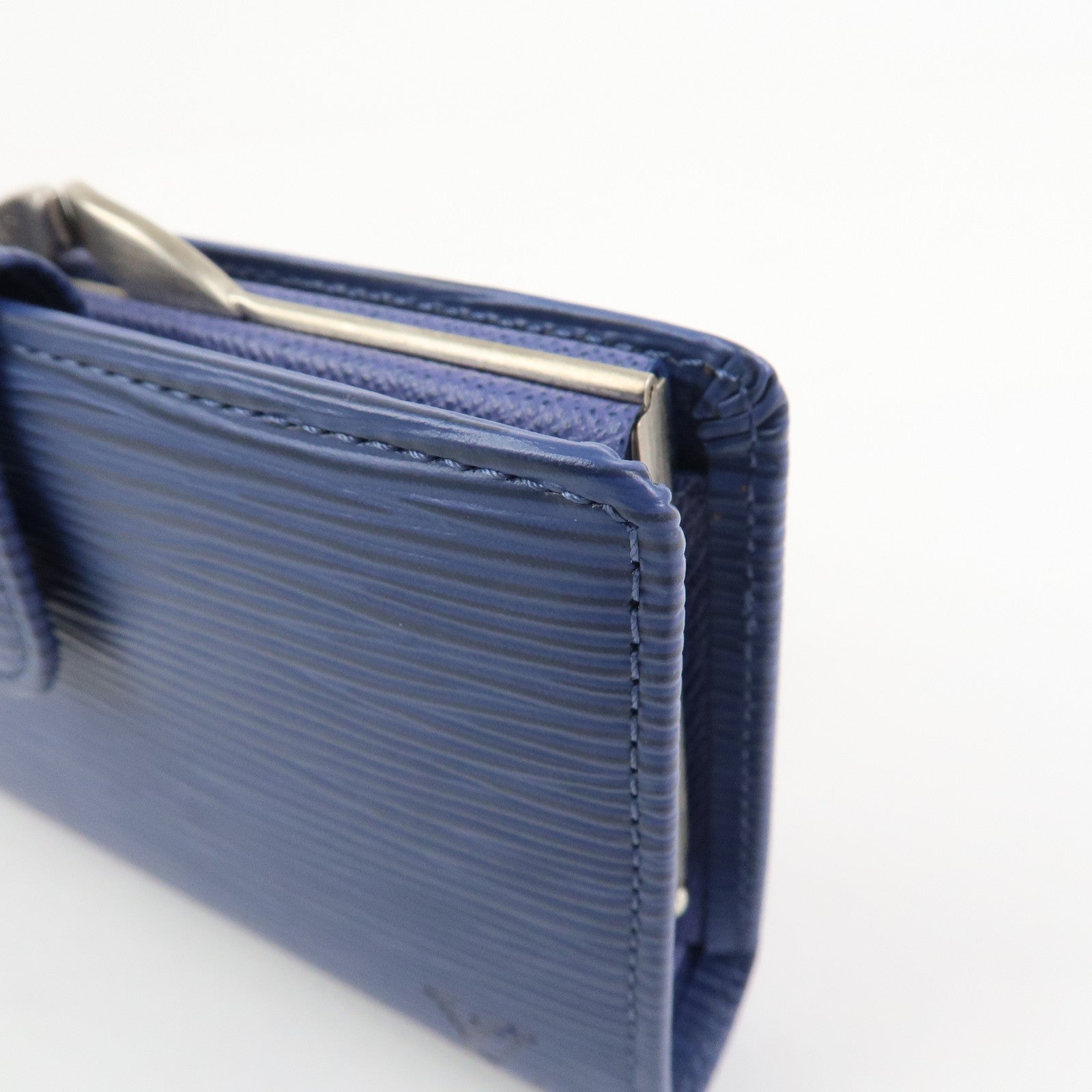 Louis Vuitton Epi Porte Monnaie Billets Viennois Wallet Blue M63245