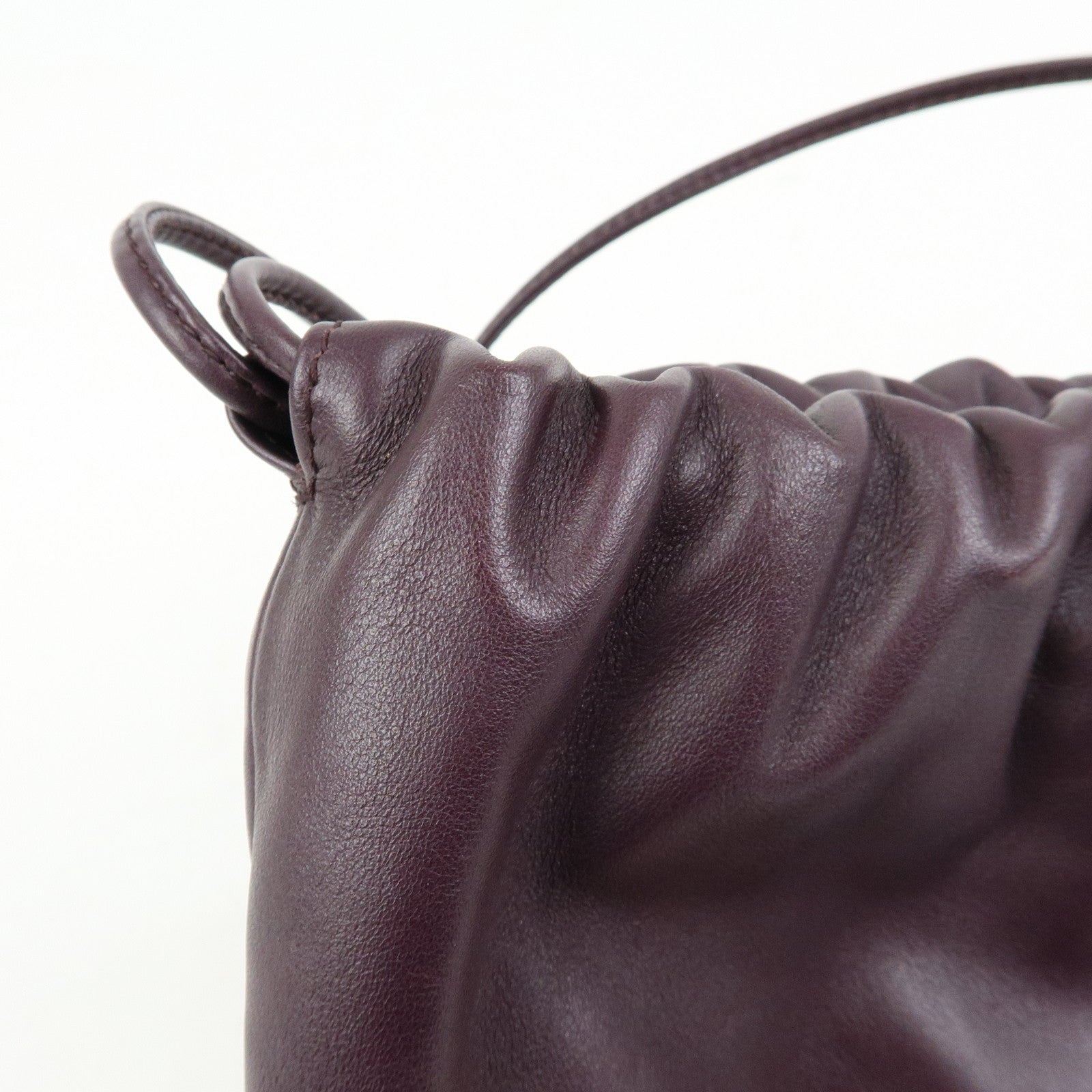 BOTTEGA VENETA Leather Mini The Valve Pouch Shoulder Bag 651905