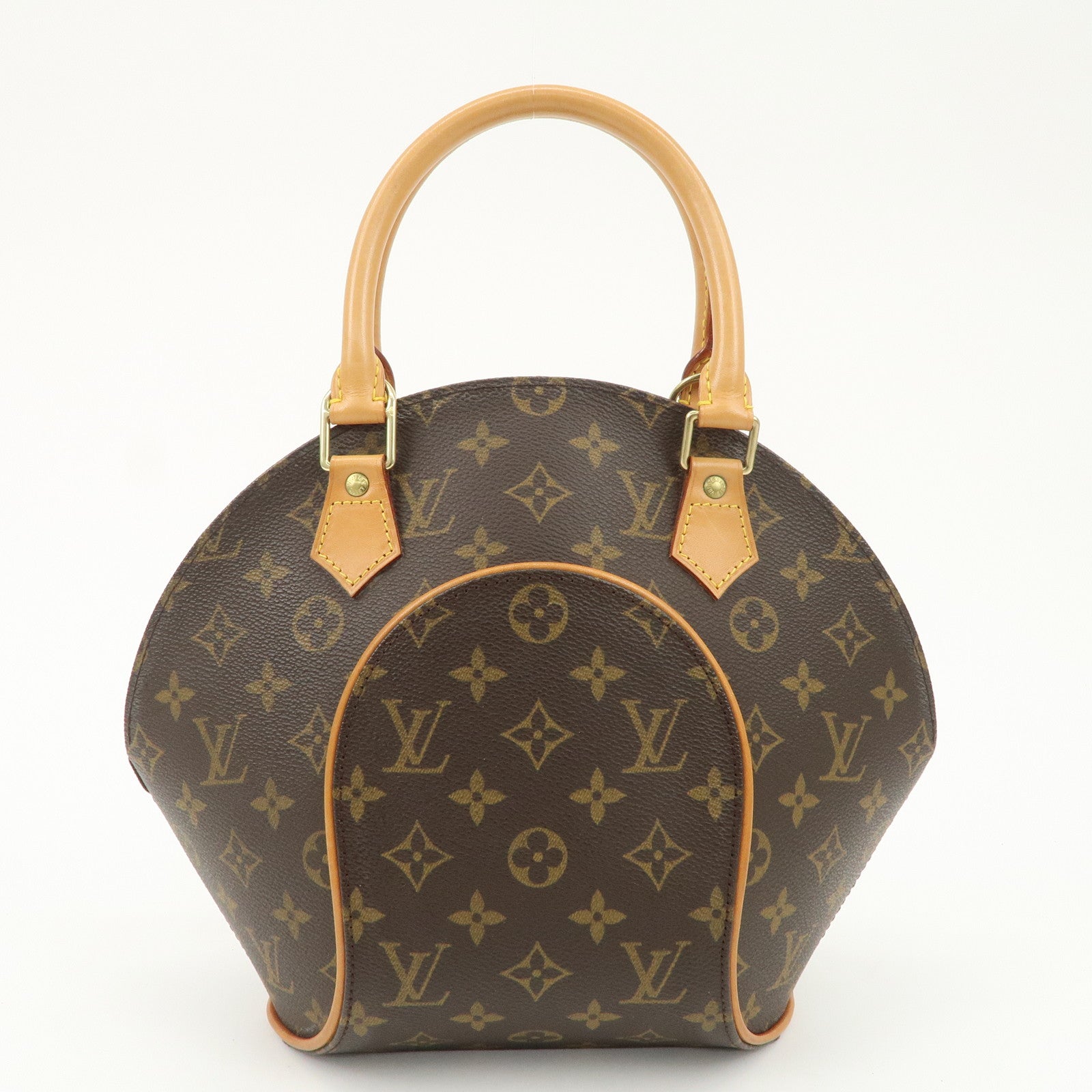 Louis Vuitton Monogram Ellipse PM Hand Bag Brown Gold HDW M51127