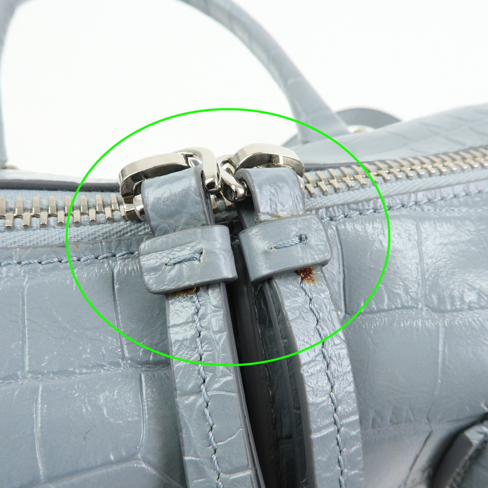 TOD'S D Styling Embossed Leather 2Way Hand Shoulder Bag Light Gray