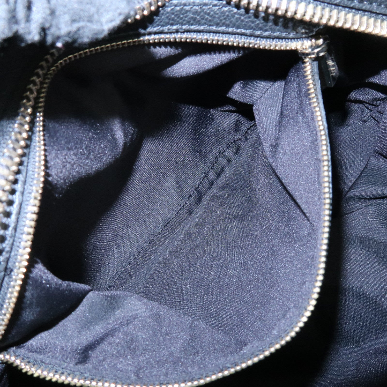 TOD'S Leather 2Way Bag Boston Bag Shoulder Bag Black