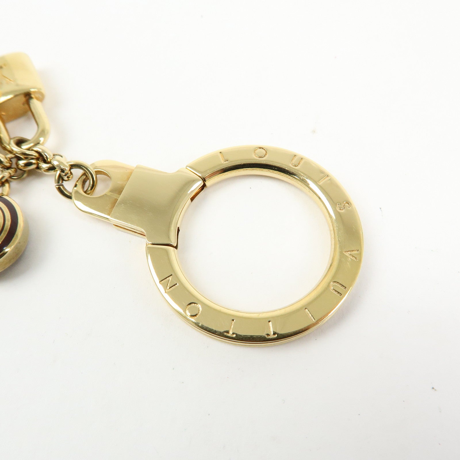 Louis Vuitton Porte Cles Pastilles Bag Charm Gold Brown M65387