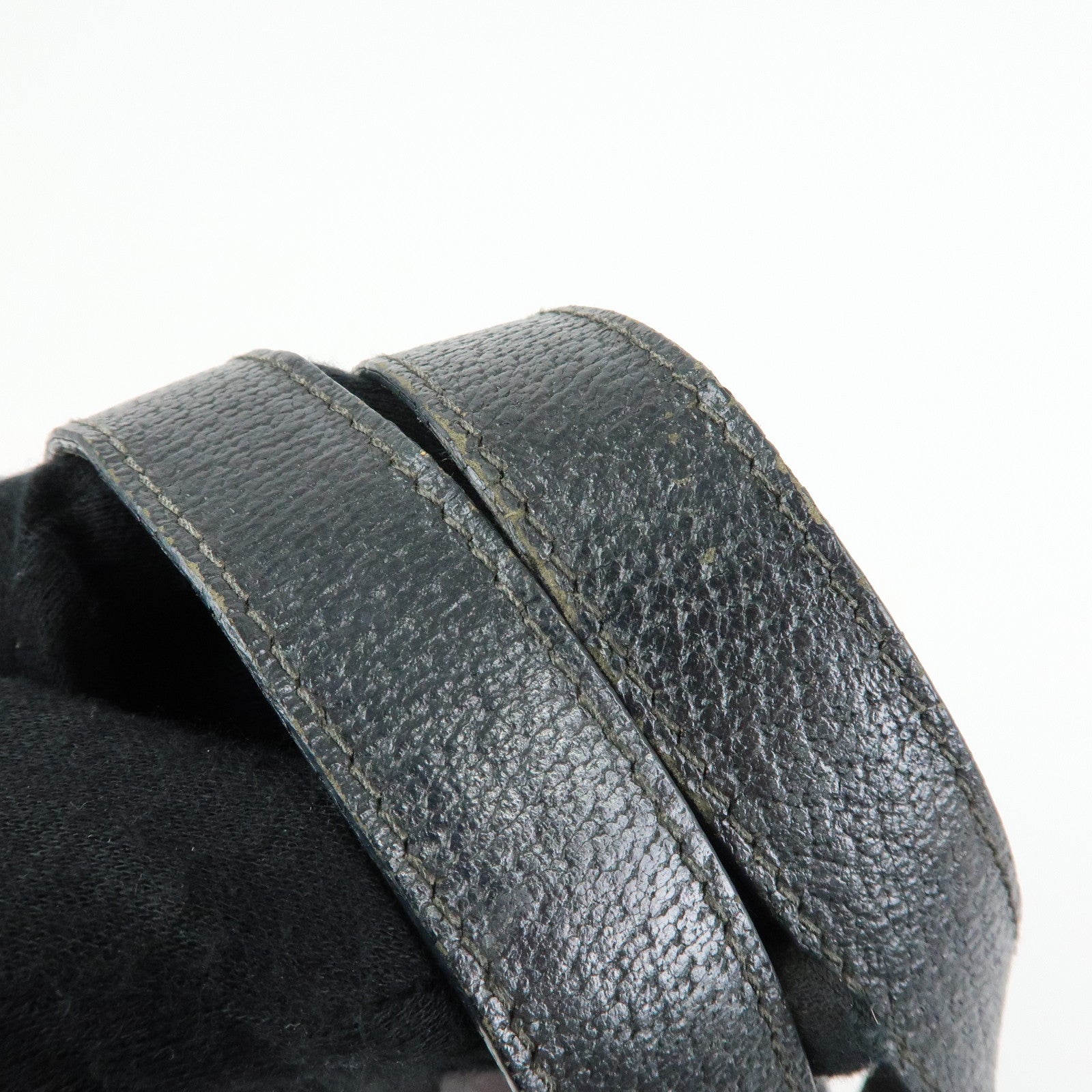 BVLGARI Logo Mania Canvas Leather Tote Bag Hand Bag Black