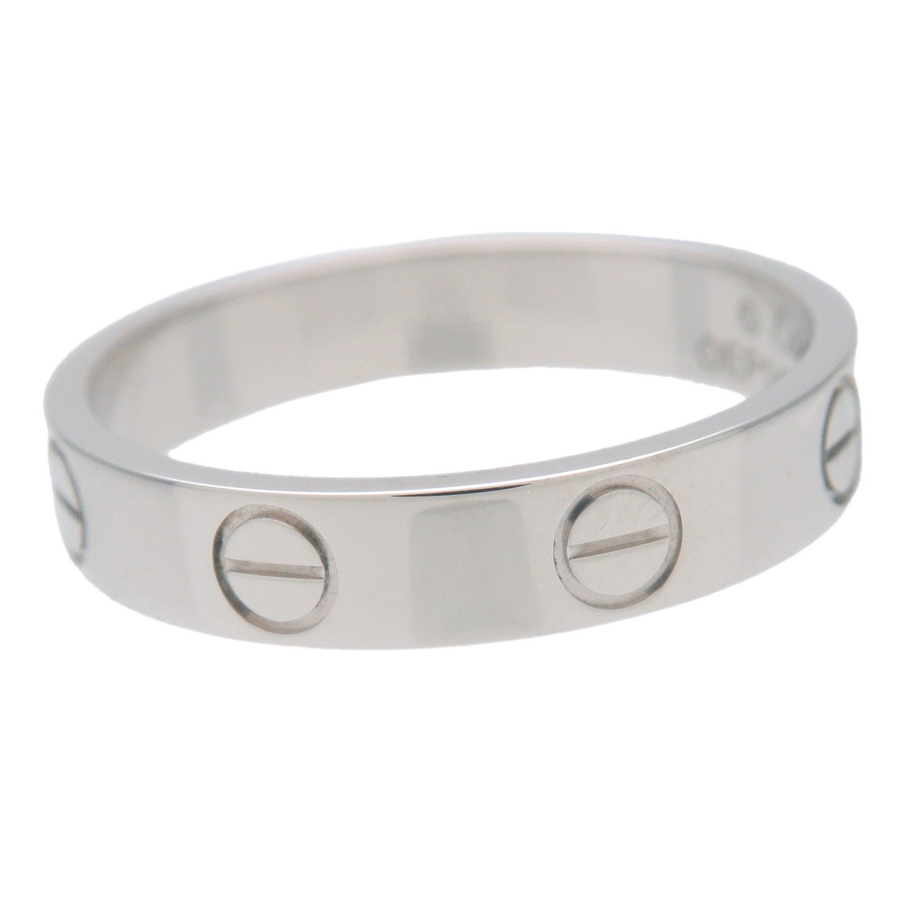 Cartier Mini Love Ring #52 18KWG 750WG White Gold US6-6.5 EU51.5