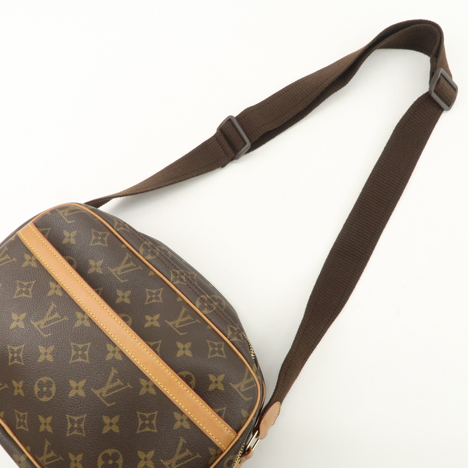 Louis Vuitton Monogram Reporter PM Shoulder Bag Brown M45254 Used