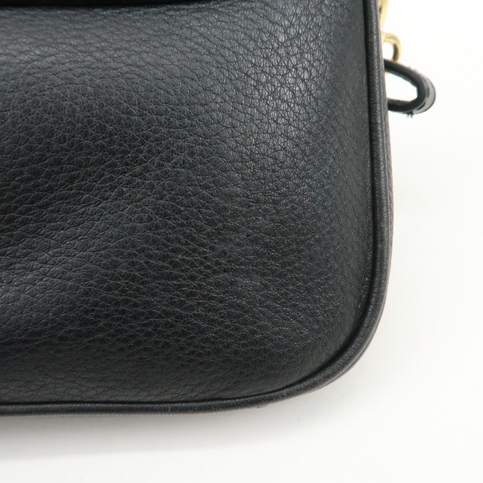 TORY BURCH Logo Leather Shoulder Bag Crossbody Bag Black