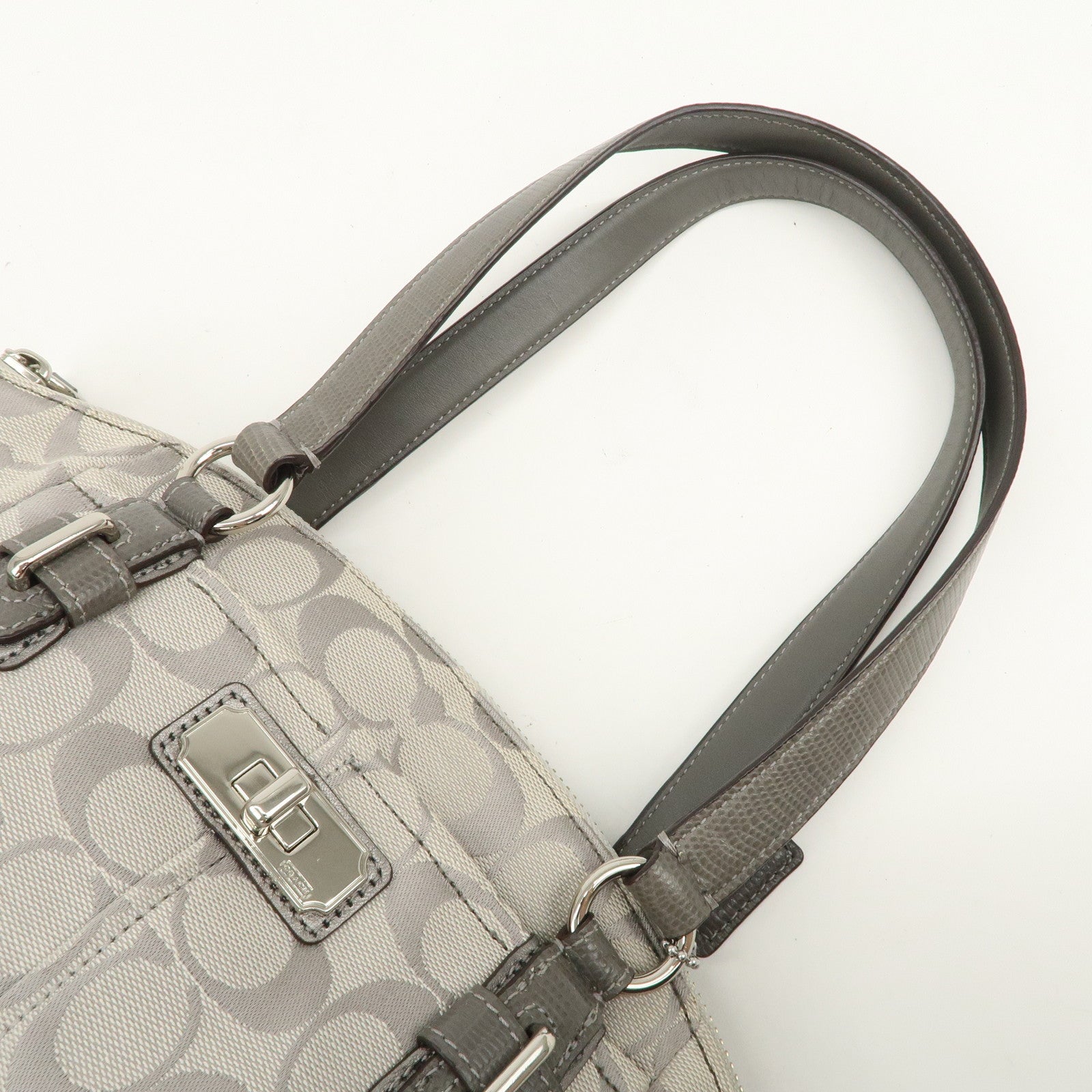 COACH Signature Canvas Leather Set of 2 Shoulder Bag Hand Bag