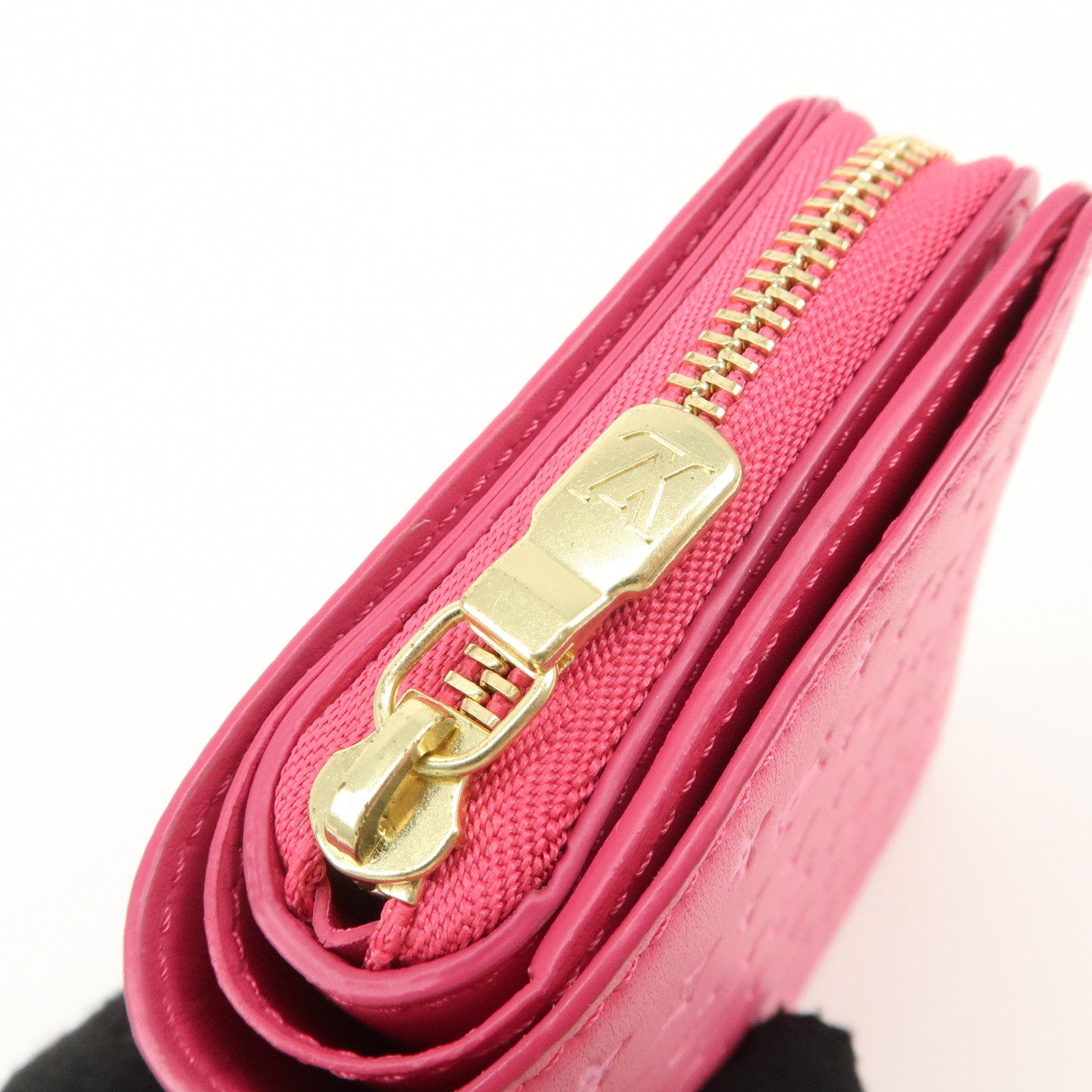 Louis Vuitton Nano Monogram Portefeuille Lou Wallet Pink M82357 Used