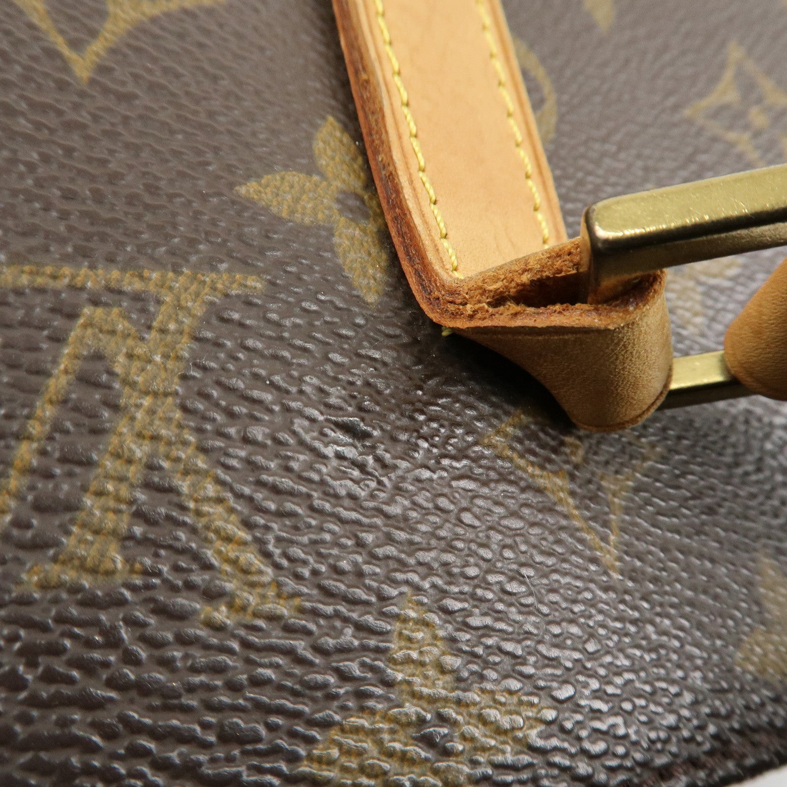 Louis Vuitton Monogram Luco Tote Bag Hand Bag Brown M51155 Used