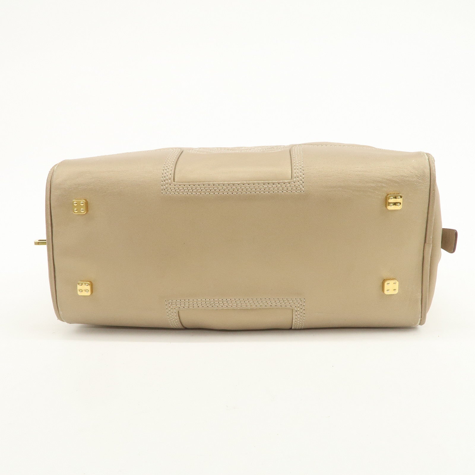 LOEWE Anagram Amazona 28 Nappa Leather Hand Bag Gold