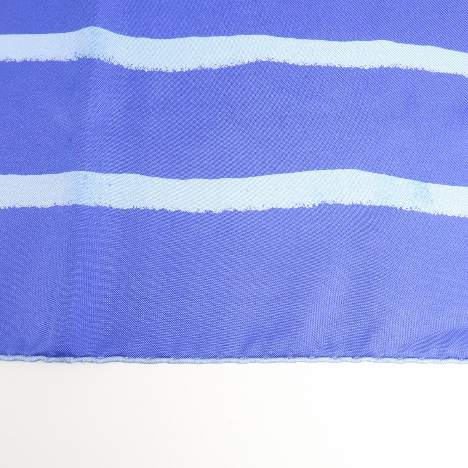 HERMES Carre 90 Silk 100% Scarf MEDITERRANEE Blue Used