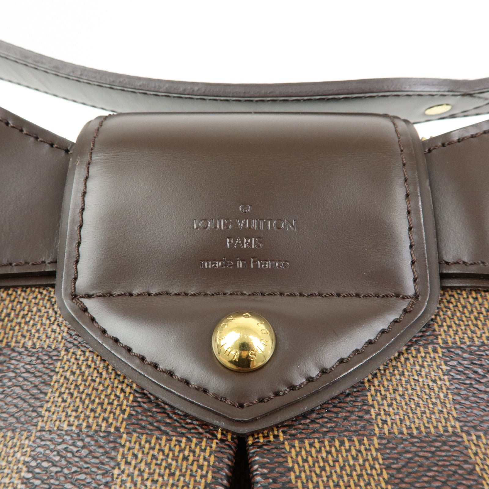 Louis Vuitton Damier Ebene Sistina GM Shoulder Bag Brown N41540