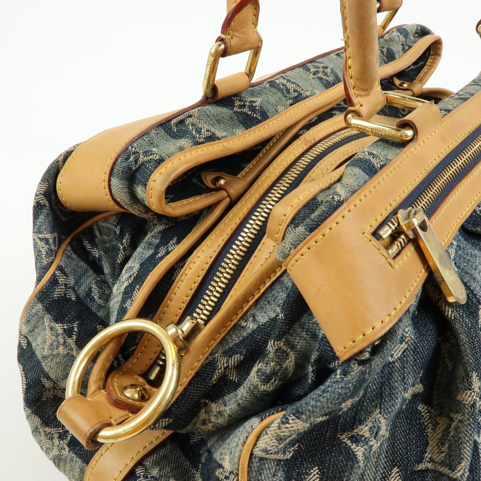 Louis Vuitton Monogram Denim Cabas Raye GM 2Way Hand Bag M95336
