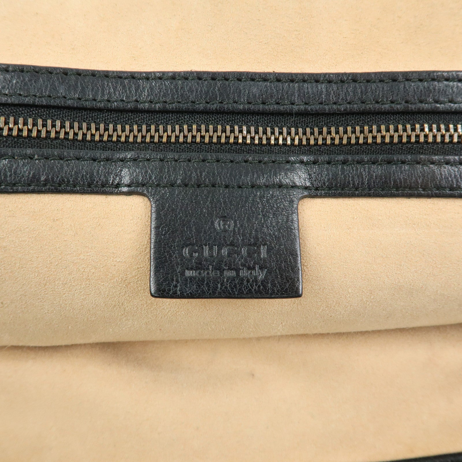 GUCCI GG Marmont Tiger Head Leather 2Way Bag Hand Bag Black 516459