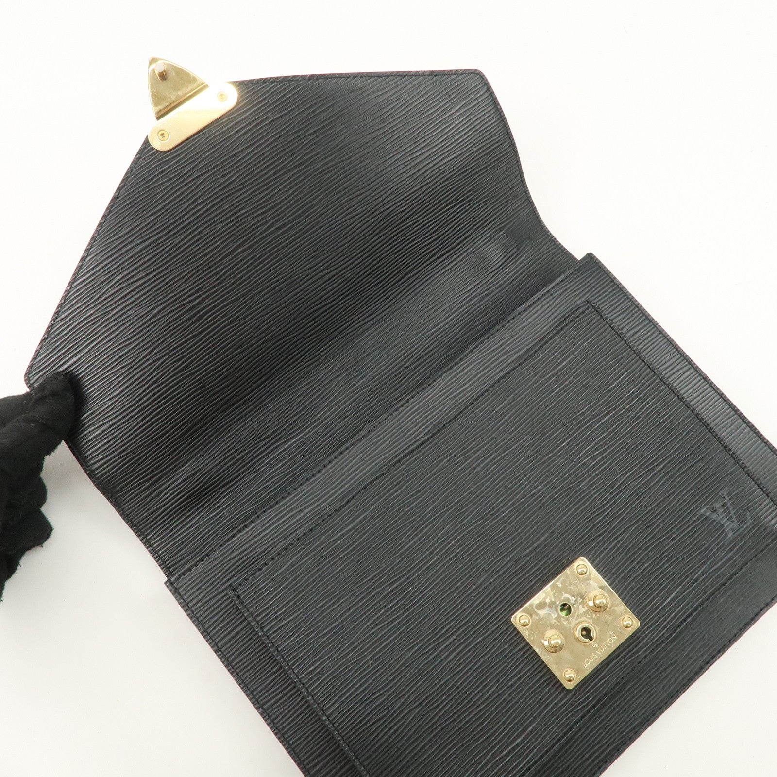 Louis Vuitton Epi Monseau 2Way Shoulder Bag Hand Bag Black M52122 Used