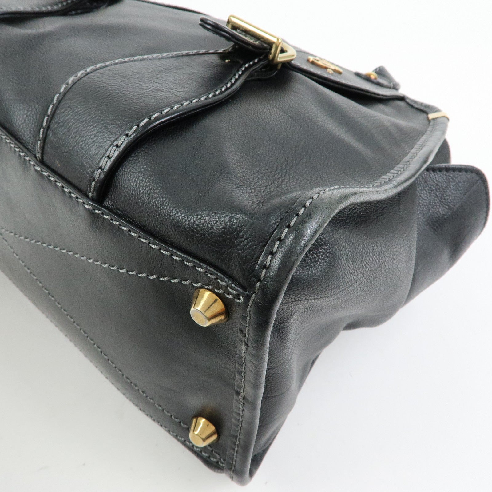 Chloe Susan Leather 2Way Bag Shoulder Bag Hand Bag Black