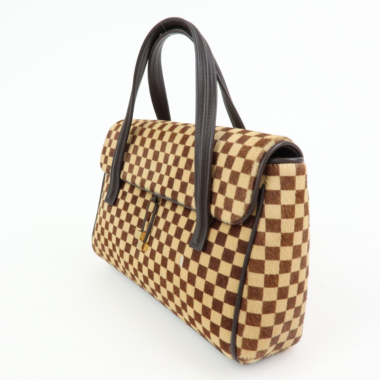 Louis Vuitton Damier Sauvage Lion Hand Bag Beige Brown M92131