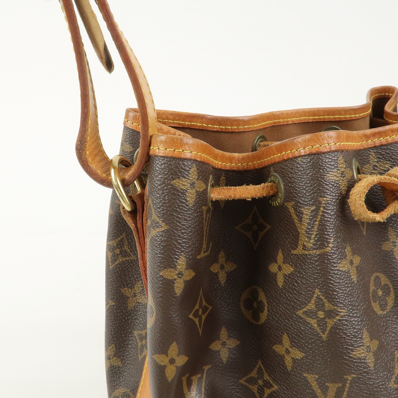 Louis Vuitton Monogram Petit Noe Shoulder Bag Brown M42226