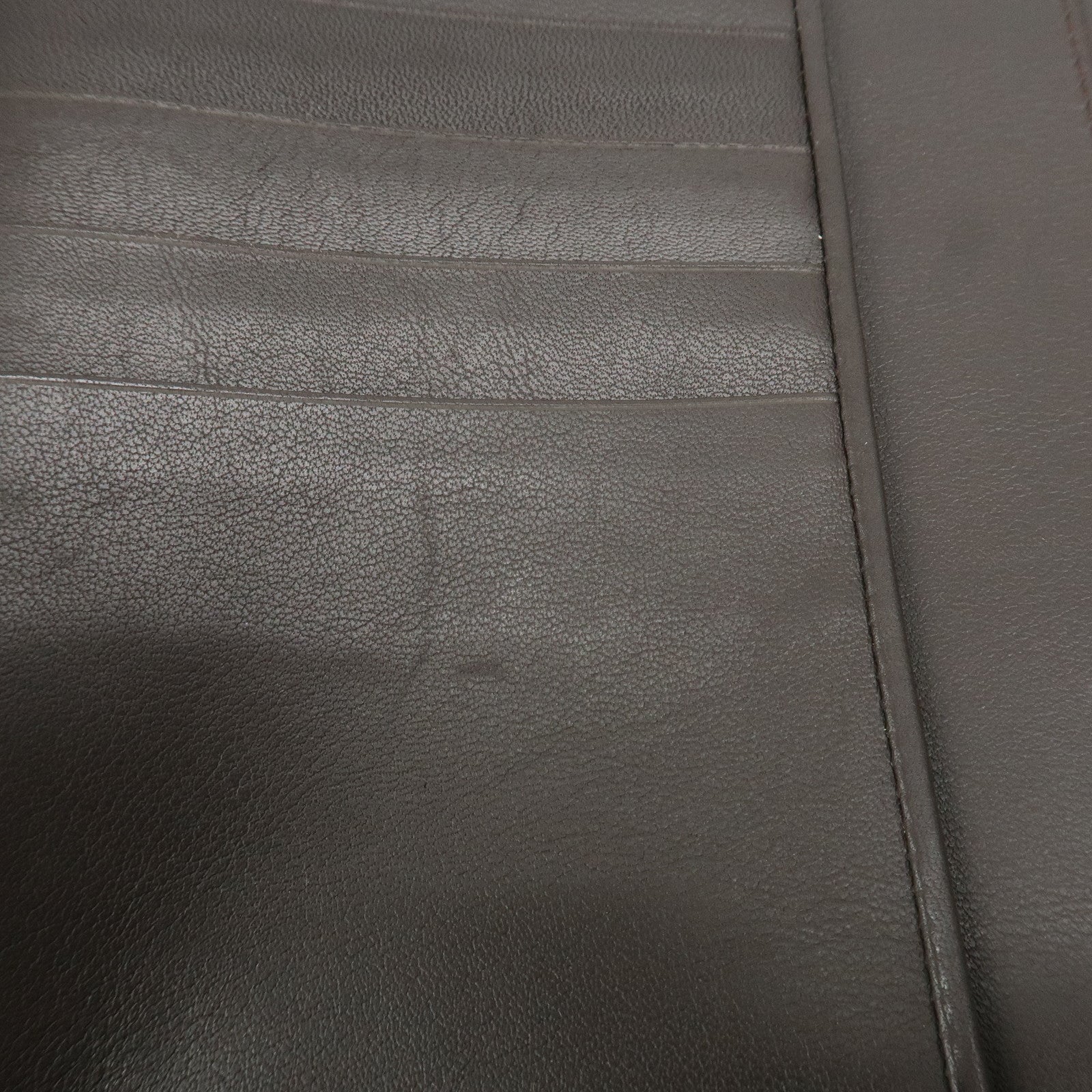 LOEWE Suede Leather Round Zippy Planer Cover Agenda Cover Brown