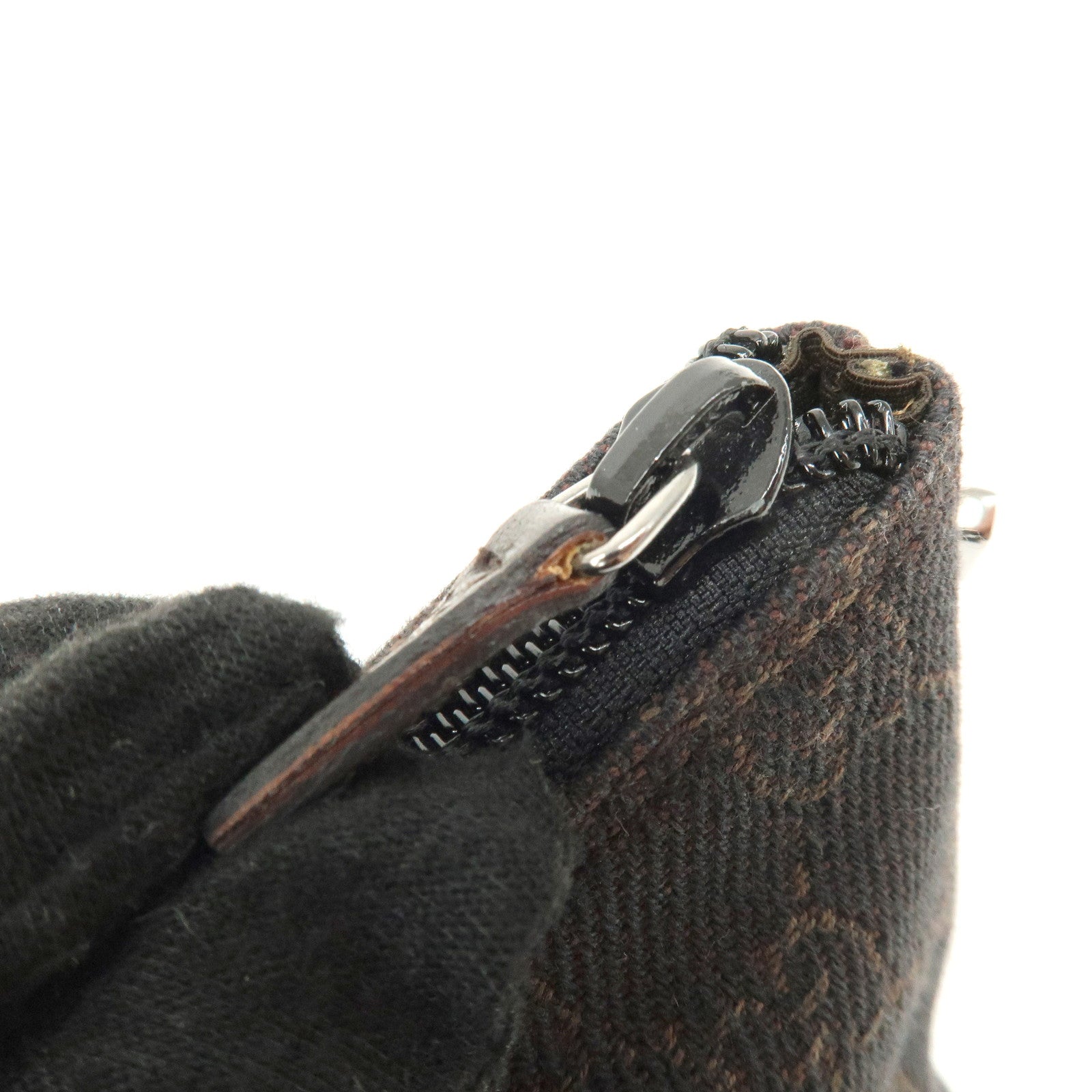 GUCCI Boat Bag GG Canvas Leather Hand Bag Brwon 07198