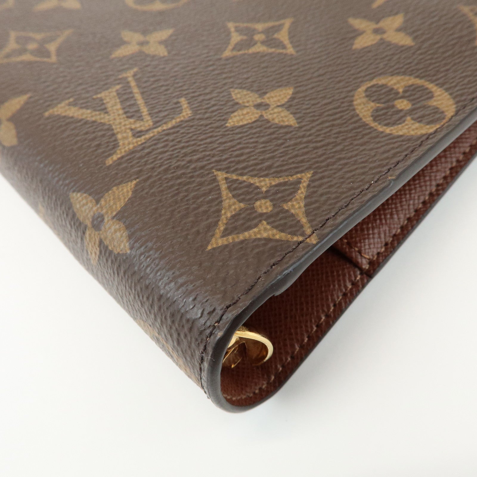 Louis Vuitton Monogram Agenda MM Planner Cover Brown R20004