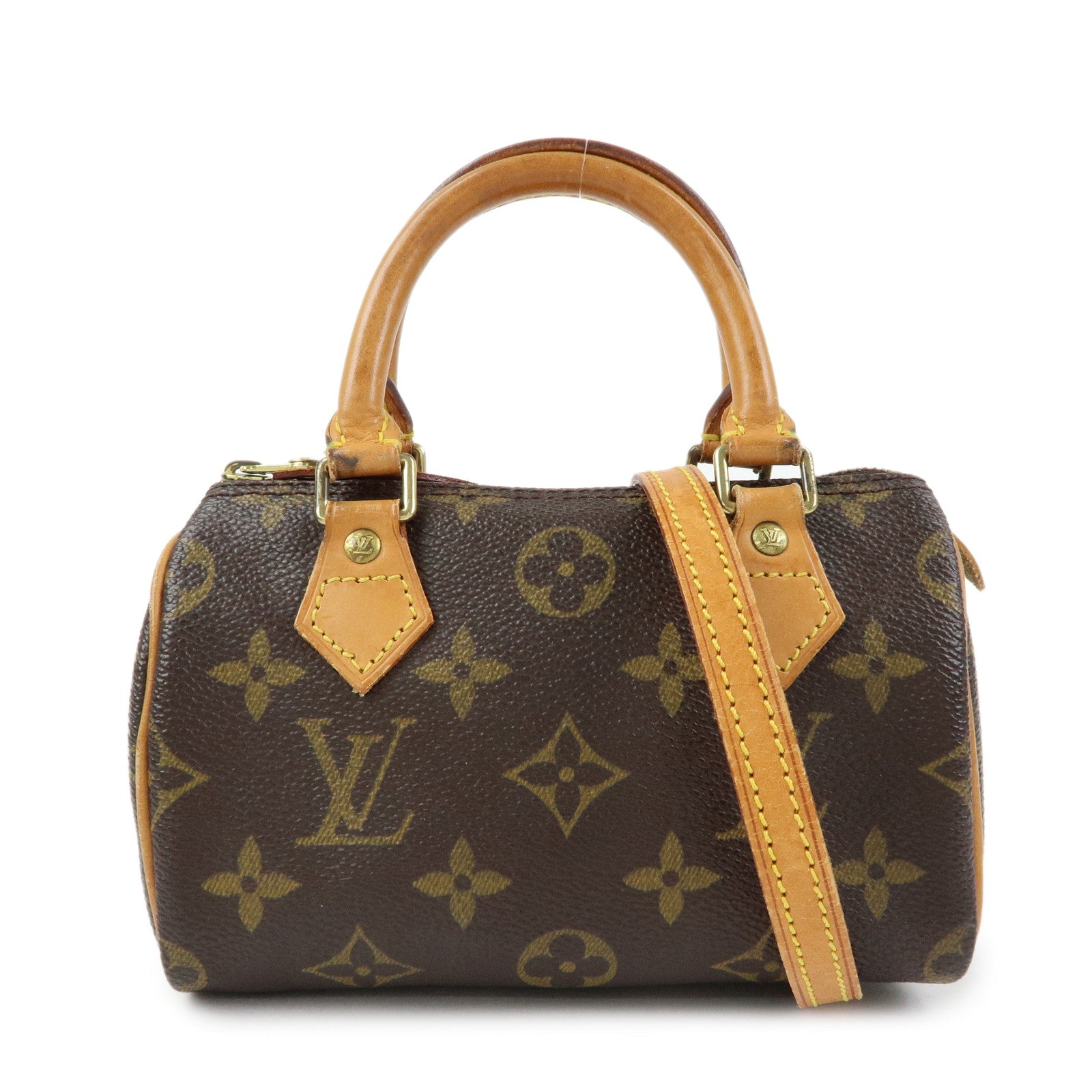 Louis Vuitton Monogram Mini Speedy Hand Shoulder Bag Brown M41534