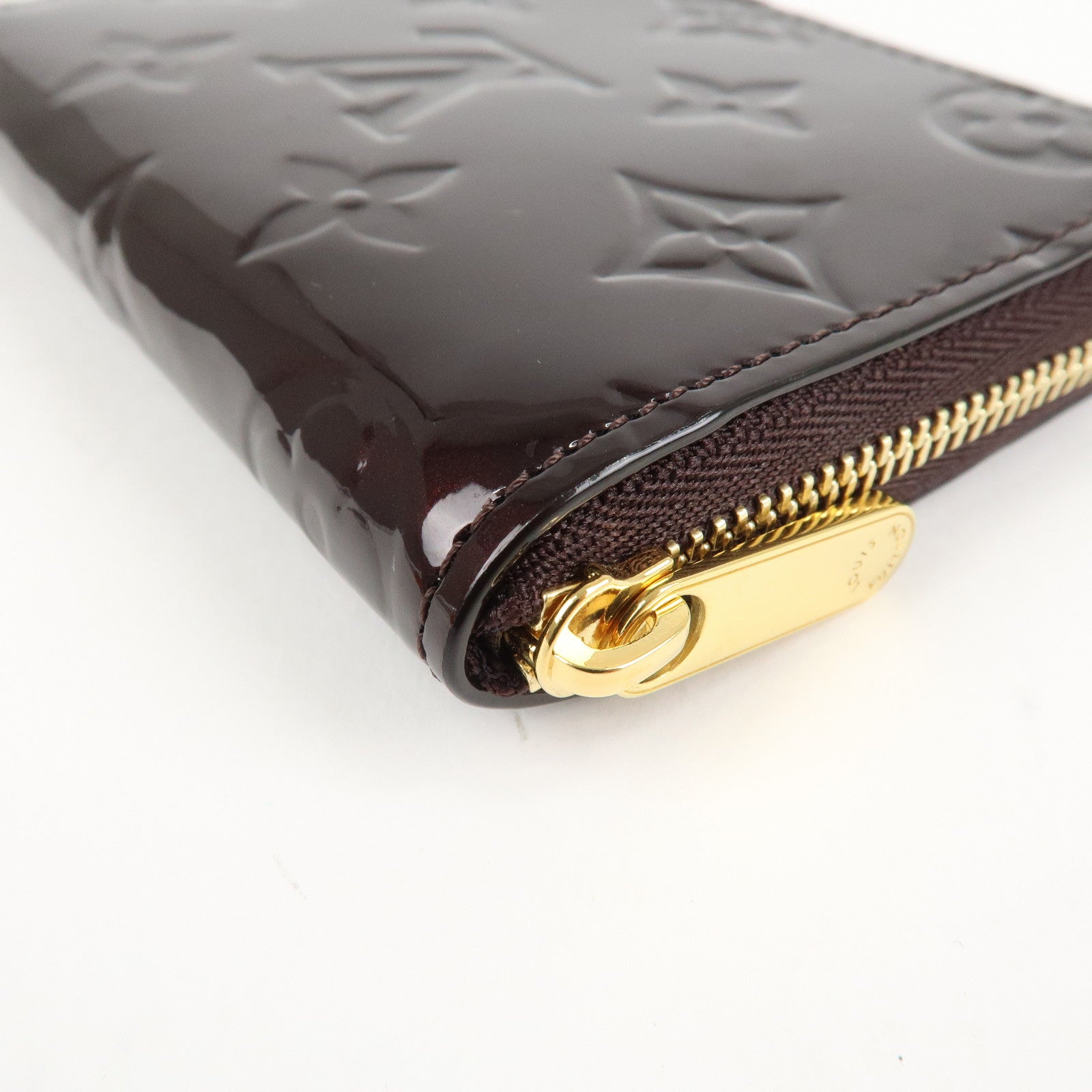 Louis Vuitton Monogram Vernis Zippy Coin Purse Amarante M93607 Used