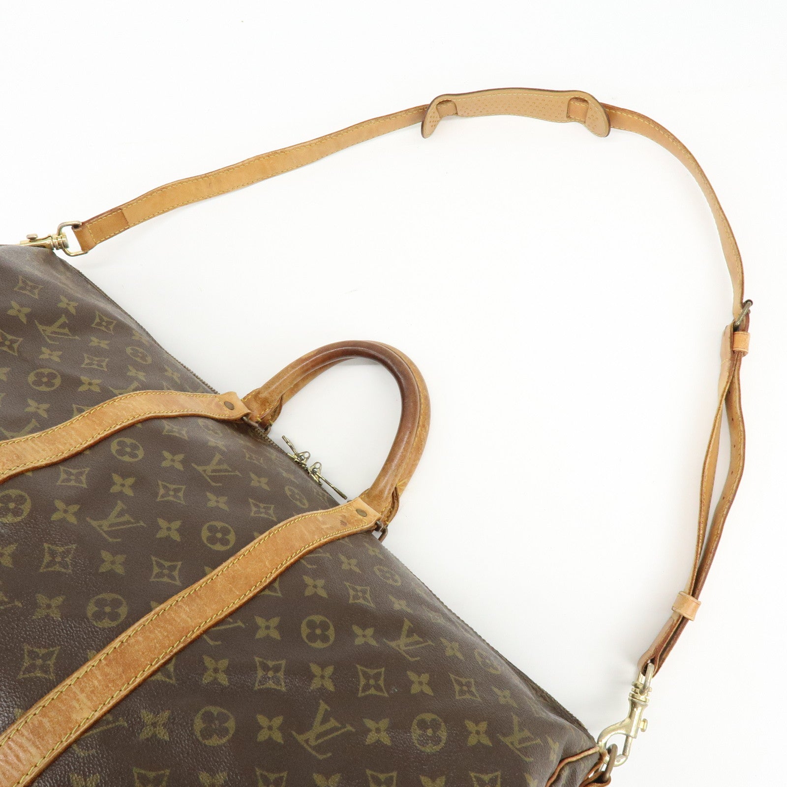 Louis Vuitton Monogram Keep All Bandouliere 55 Boston Bag M41414