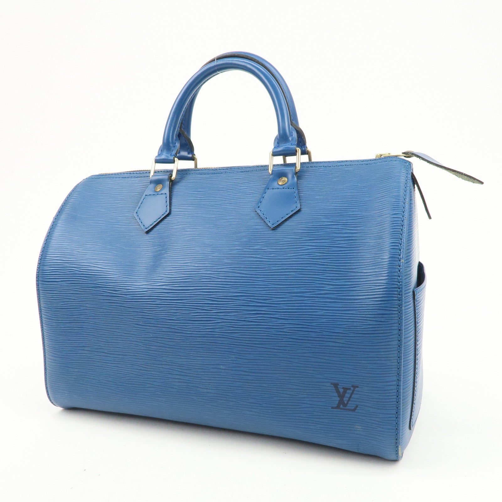 Louis Vuitton Epi Speedy 30 Hand Bag Boston Bag Toledo Blue M43005