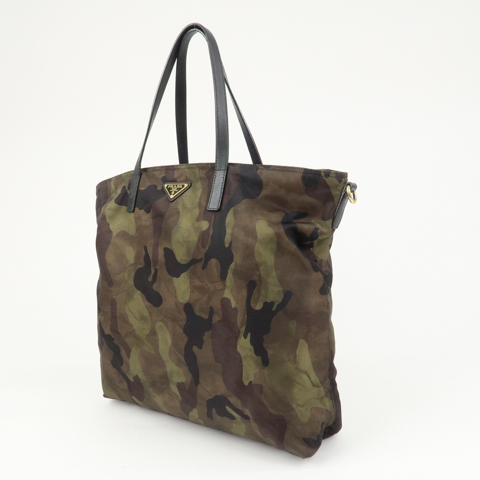 PRADA Triangle Logo Nylon 2Way Bag Shoulder Bag Tote Bag B2600A