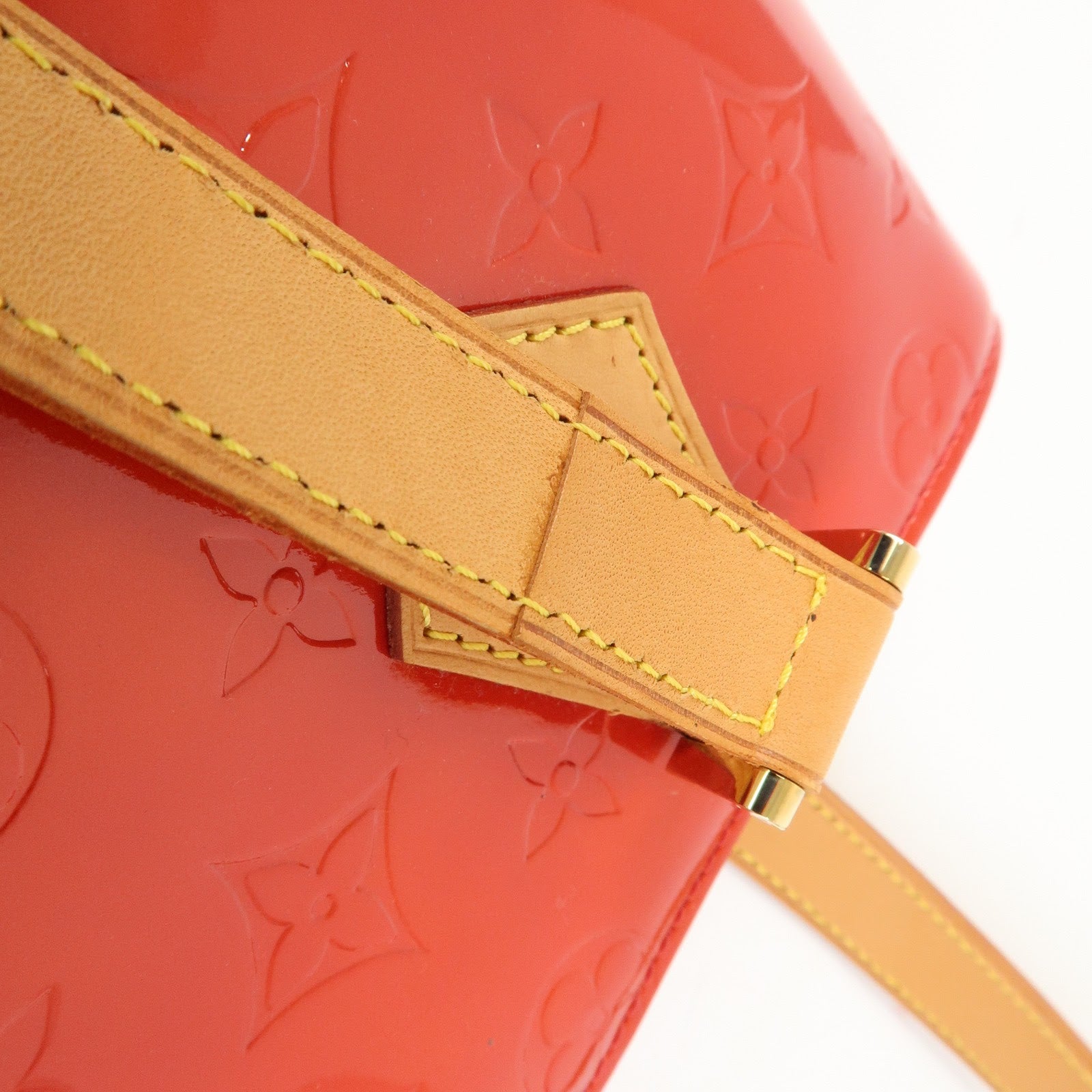 Louis Vuitton Monogram Vernis Leather Houston Hand Bag RougeM91092